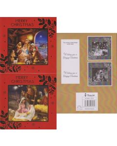 Luxury Christmas cards pk12