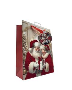 Mr & Mrs Santa Medium Gift Bags Pk6