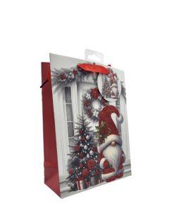 Xmas Gnome Medium Gift Bags Pk6