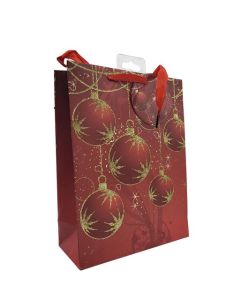 Xmas Baubles Medium Gift Bags Pk6