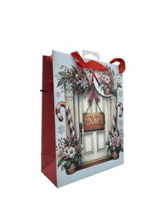 Xmas Door Medium Gift Bags Pk6