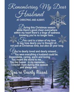 Pk6 Grave Cards Xmas Husband Trad