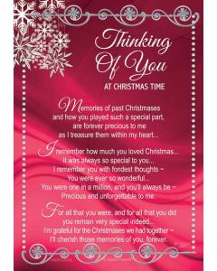 Pk6 Grave Cards Xmas Thinking Of You Trad