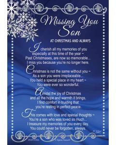 Pk6 Grave Cards Xmas Son Trad