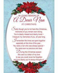 Pk6 Grave Cards Xmas Nan Trad