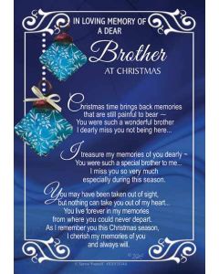Pk6 Grave Cards Xmas Brother Trad
