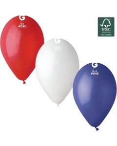 13" Pk50 Red, White & Blue Latex Balloons  Gemar