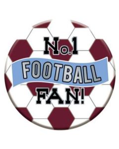 Claret and Blue Football Jumbo Badge Sensations