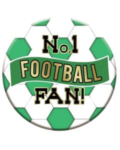 Green and White Football Jumbo Badge Sensations