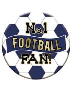 Navy and White Football Jumbo Badge Sensations
