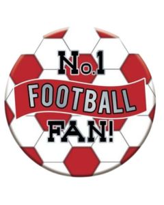 Red and White Football Jumbo Badge Sensations
