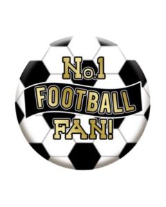 Black and White Football Small Badges Pk6 Sensations
