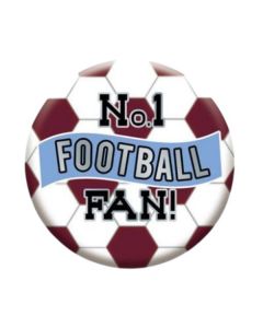 Claret and Blue Football Small Badges Pk6 Sensations