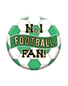 Green and White Football Small Badges Pk6 Sensations