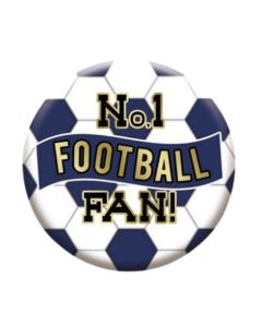 Navy and White Football Small Badges Pk6 Sensations