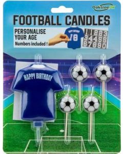 8Cm Football Shirt Candle Blue Oaktree