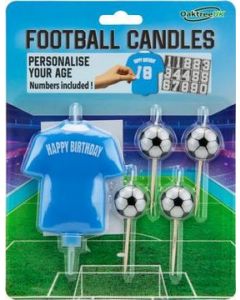 8Cm Football Shirt Candle Light Blue Oaktree