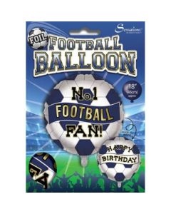 18" Birthday Football Navy & White Foil Balloon Sensations