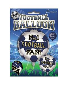 18" No.1 Fan Football Navy & White Foil Balloon Sensations
