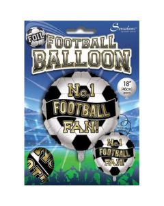 18" No.1 Fan Football Black & White Foil Balloon Sensations