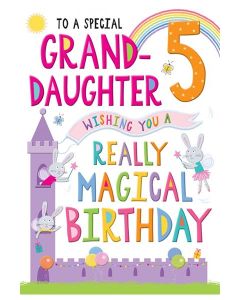 Pk6 C80 Rainbow cards Age 5 Granddaughter castle
