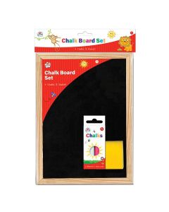 A4 Chalkboard & Chalk Duster