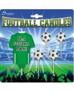 Green and White Football Candles Sensations