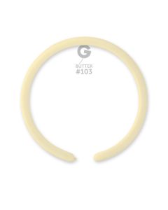 Pk100 Latex Balloons Butter #103 GemarUK