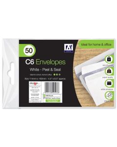 50 C6 White Envelopes IG Desgin