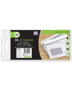 40 Dl White Window Envelopes IG Desgin