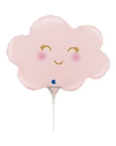 14" Cloud Satin Pastel Pink Mini Shape Foil Grabo Unpackaged