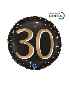 18" SPARKLING 30 FOIL BALLOON G78223