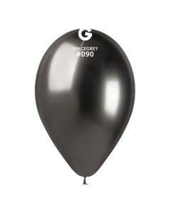 13" Shiny Space Grey Latex Balloons Pk25 #090 Gemar