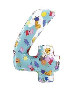 26" Peppa Pig Number 4 Foil Balloon Grabo