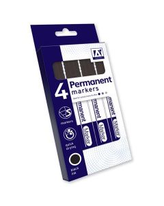 4 PERM MARKERS (BLACK INK) - PBLK