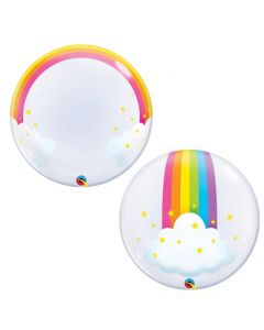 24" Deco Bubble Rainbow Clouds