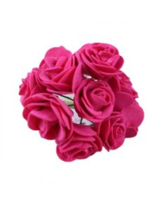 Foam Rose Bunch Fuchsia