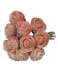 2.5CM FOAM ROSES PEACH - SFDG7388PEACH/1