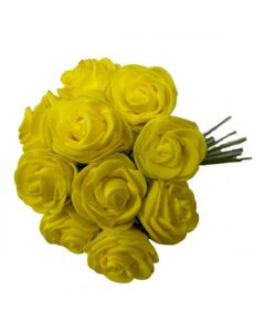 2.5cm Foam Roses Yellow