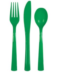 Emerald Green Assorted Cutlery 18Pk
