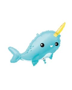 37" Narwhal Smiling Large Foil Balloon Unique