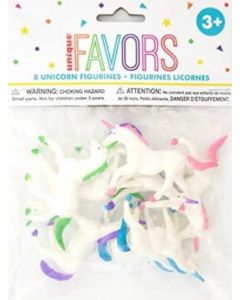 Plastic Unicorn Figurines 8pk Unique