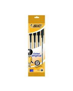 BiC Cristal Ball Pen, Black, 4 in Hanging Pouch - 8308591/1