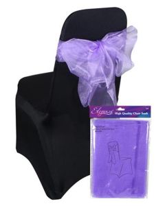 Sheer Organza Chair Sash Lavender 3m x 27cm