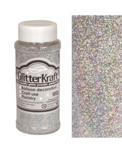 100g Holographic Silver Fine Glitter Oaktree
