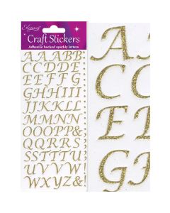 Eleganza Craft Gold Alphabet Stickers Oaktree