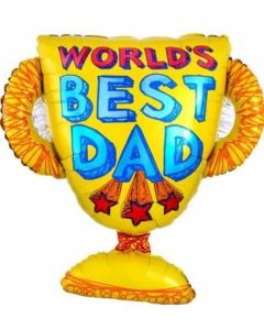 27" Words Best Dad Trophy SuperShape Anagram