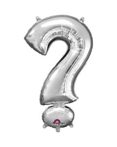 16" Silver ? Air-Fill Foil Balloon Anagram