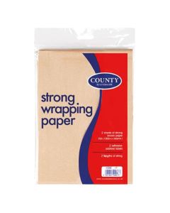 Brown Paper 2 Sheets Paper Wrap Set