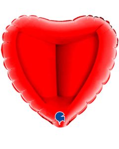 4" Red Heart Air-Fill Foil Balloon Unpackaged Grabo